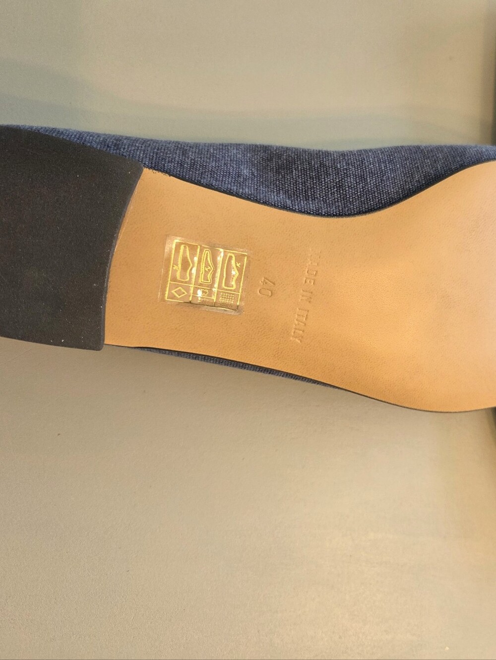 Alex Mill Navy Blue Canvas Ballet Flats Size 9 Made In Italy - Picture 9 of 12